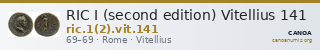 RIC I (second edition) Vitellius 141 — CANOA
