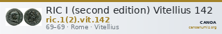 RIC I (second edition) Vitellius 142 — CANOA