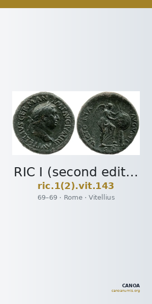 RIC I (second edition) Vitellius 143 — CANOA