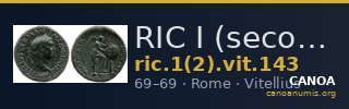 RIC I (second edition) Vitellius 143 — CANOA