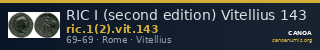 RIC I (second edition) Vitellius 143 — CANOA