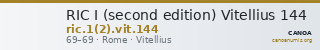 RIC I (second edition) Vitellius 144 — CANOA