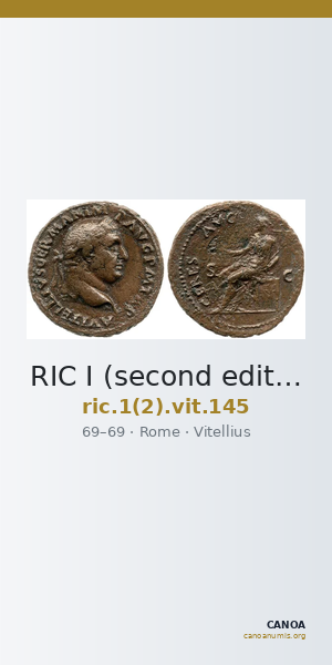 RIC I (second edition) Vitellius 145 — CANOA