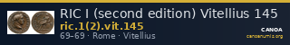 RIC I (second edition) Vitellius 145 — CANOA