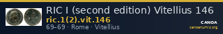 RIC I (second edition) Vitellius 146 — CANOA