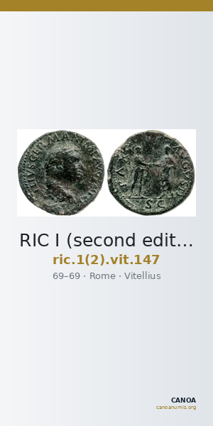 RIC I (second edition) Vitellius 147 — CANOA