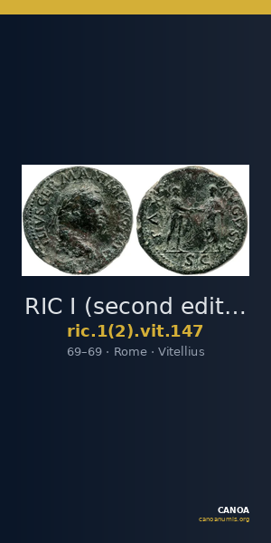 RIC I (second edition) Vitellius 147 — CANOA