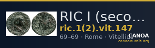 RIC I (second edition) Vitellius 147 — CANOA
