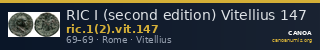 RIC I (second edition) Vitellius 147 — CANOA