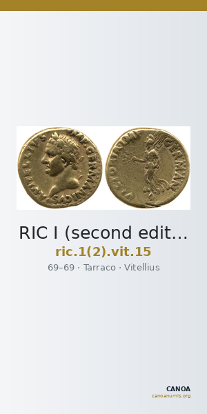 RIC I (second edition) Vitellius 15 — CANOA