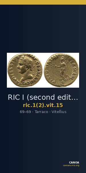 RIC I (second edition) Vitellius 15 — CANOA