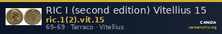 RIC I (second edition) Vitellius 15 — CANOA