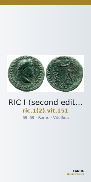 RIC I (second edition) Vitellius 151 — CANOA