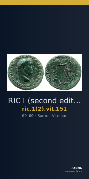 RIC I (second edition) Vitellius 151 — CANOA