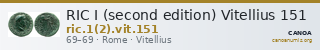 RIC I (second edition) Vitellius 151 — CANOA