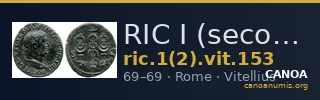 RIC I (second edition) Vitellius 153 — CANOA