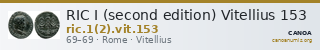 RIC I (second edition) Vitellius 153 — CANOA