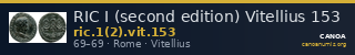 RIC I (second edition) Vitellius 153 — CANOA