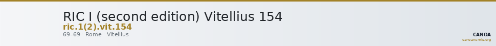 RIC I (second edition) Vitellius 154 — CANOA