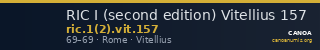 RIC I (second edition) Vitellius 157 — CANOA