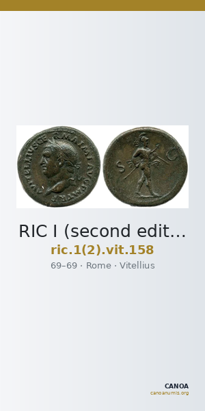 RIC I (second edition) Vitellius 158 — CANOA