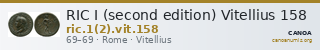 RIC I (second edition) Vitellius 158 — CANOA
