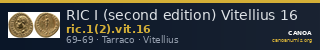 RIC I (second edition) Vitellius 16 — CANOA