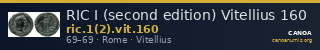 RIC I (second edition) Vitellius 160 — CANOA