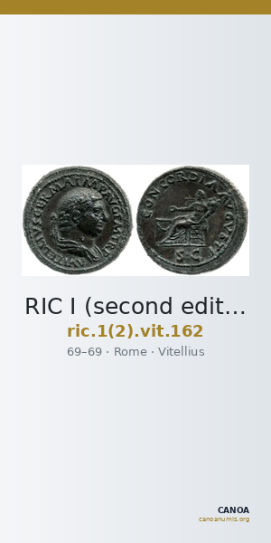 RIC I (second edition) Vitellius 162 — CANOA