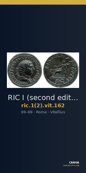 RIC I (second edition) Vitellius 162 — CANOA