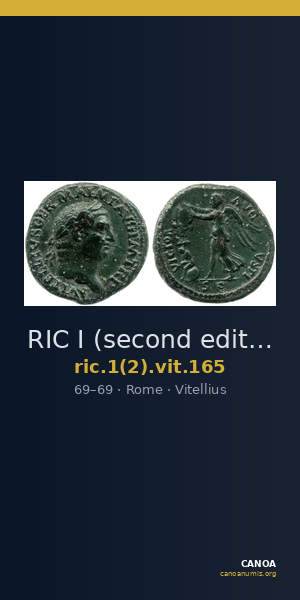 RIC I (second edition) Vitellius 165 — CANOA