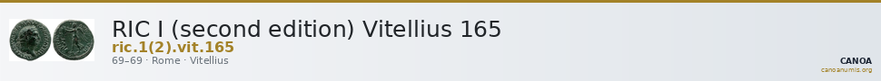 RIC I (second edition) Vitellius 165 — CANOA