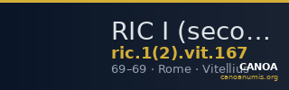 RIC I (second edition) Vitellius 167 — CANOA