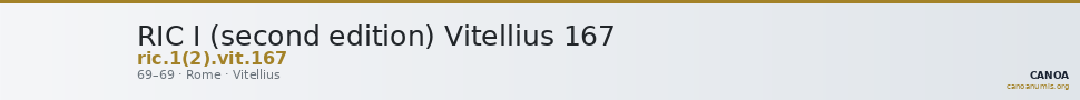 RIC I (second edition) Vitellius 167 — CANOA