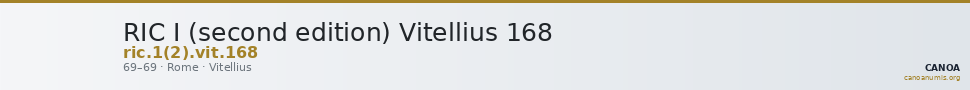 RIC I (second edition) Vitellius 168 — CANOA
