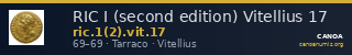 RIC I (second edition) Vitellius 17 — CANOA