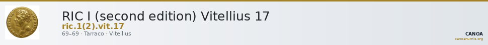 RIC I (second edition) Vitellius 17 — CANOA