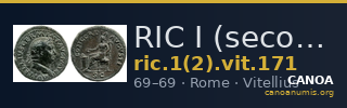 RIC I (second edition) Vitellius 171 — CANOA
