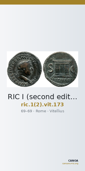 RIC I (second edition) Vitellius 173 — CANOA