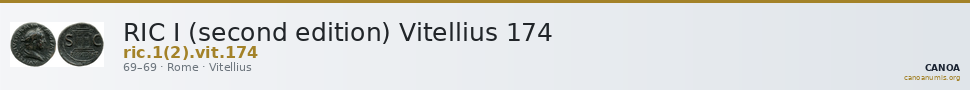 RIC I (second edition) Vitellius 174 — CANOA