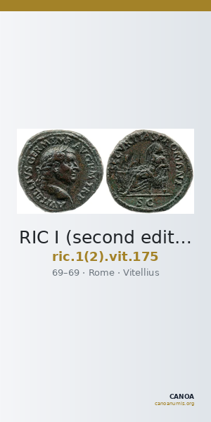RIC I (second edition) Vitellius 175 — CANOA