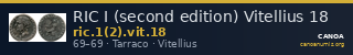 RIC I (second edition) Vitellius 18 — CANOA