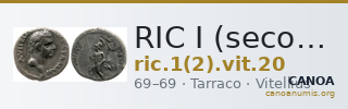 RIC I (second edition) Vitellius 20 — CANOA