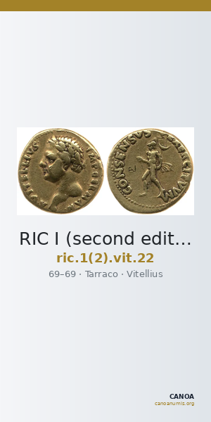RIC I (second edition) Vitellius 22 — CANOA