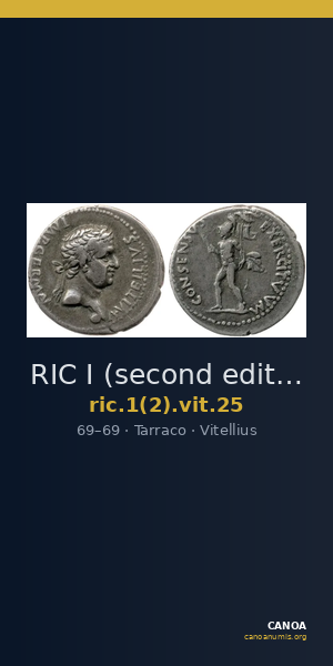 RIC I (second edition) Vitellius 25 — CANOA