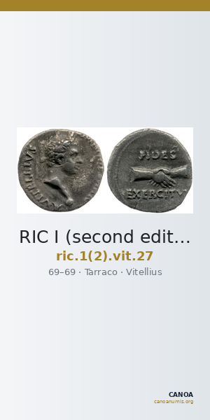 RIC I (second edition) Vitellius 27 — CANOA
