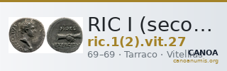 RIC I (second edition) Vitellius 27 — CANOA