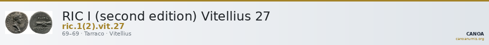 RIC I (second edition) Vitellius 27 — CANOA