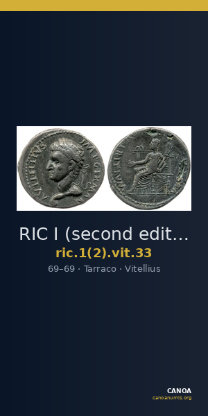 RIC I (second edition) Vitellius 33 — CANOA