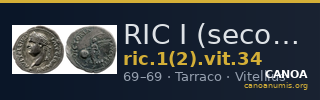 RIC I (second edition) Vitellius 34 — CANOA